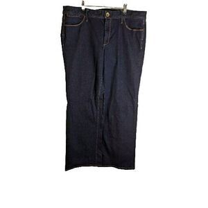 Banana Republic Women's Boot Cut Jeans Size 32 Dark Wash Stretch Denim 33x31